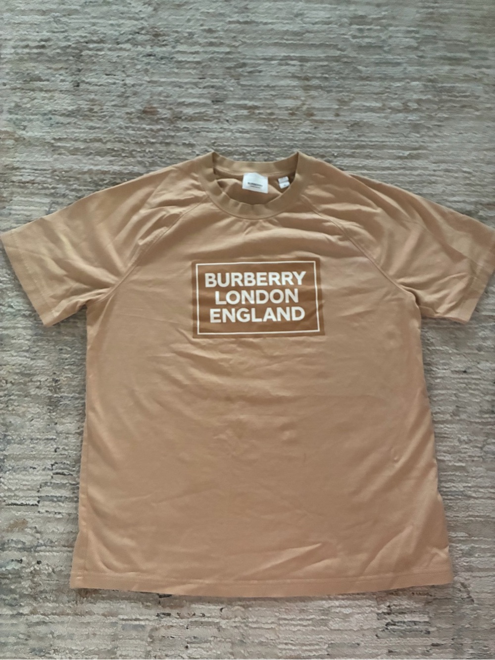 Burberry Men's Logo Tee in Tan